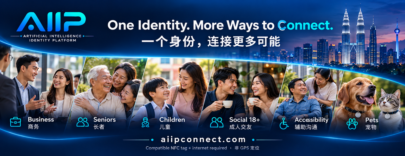 AIIP 六种用途:商务、长者、儿童、成人交友、辅助沟通与宠物 / Six AIIP purposes